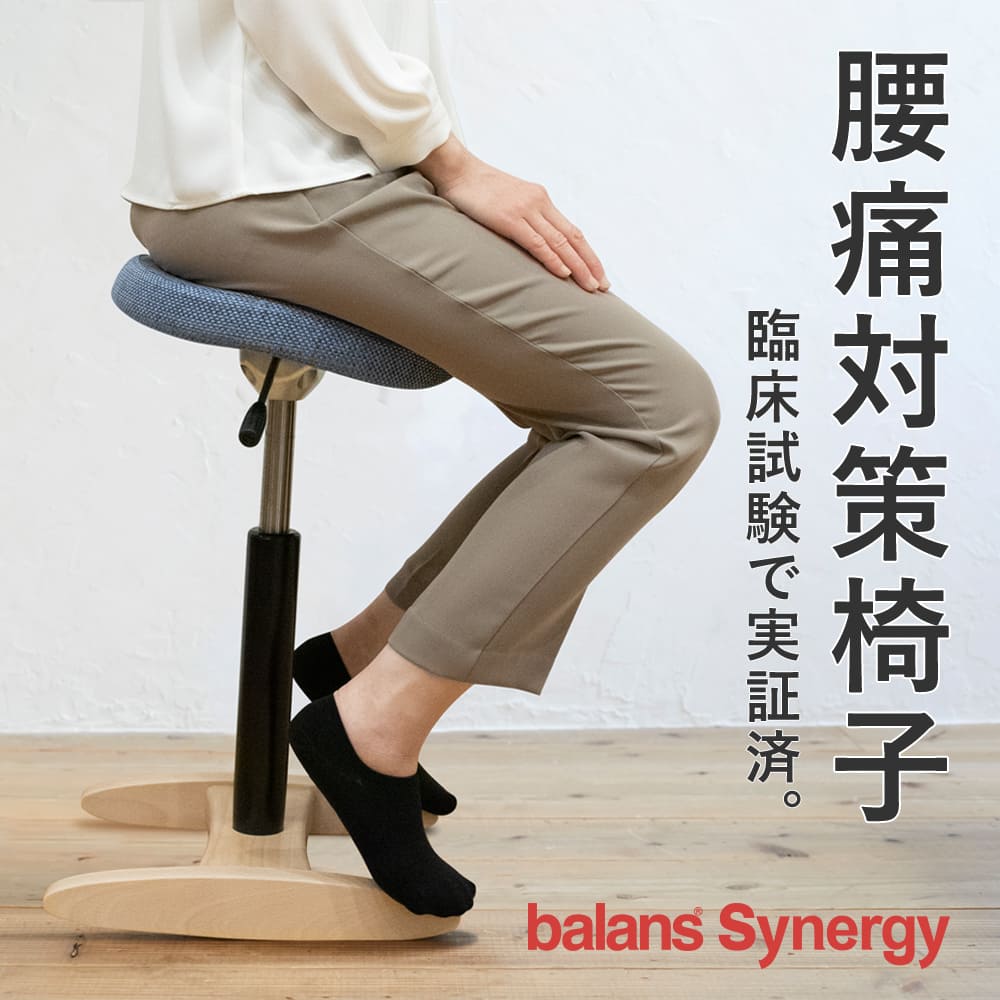 商品名balans®Syneバランスシナジー 組立式 スクエア腰痛対策　シートカバー付き